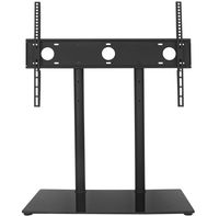WALI Universal Table Top TV Stand with Glass Base and Security Wire Fits Most 32-60 inch LED, LCD, OLED and Plasma Flat Screen with VESA Pattern up to 600x400 (TVDVD-2), Black