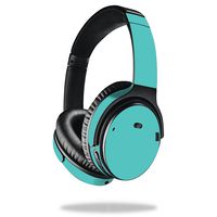 MightySkins Skin Compatible With Bose QuietComfort 35 Headphones - Solid Turquoise | Protective, Durable, and Unique Vinyl Decal wrap cover | Easy To Apply, Remove | Made in the USA