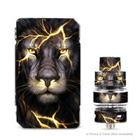 IT'S A SKIN Decal Vinyl Wrap for VooPoo Drag 2 V2 & UForce T2 Tank Vape Sticker Sleeve/Lion Gold Lightening Fierce