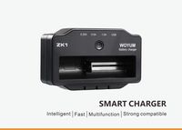 Yeeyum Universal Smart Battery Charger Three Charging Current Indicator Lights 18650 AA AAA Battery Single Slot Battery Charger for Vape Battery