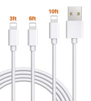 Phone Charger Cable MFi Certified Lightning Cable - 3FT/6FT/10FT Fast Charging USB Cable Compatible iPhone Xs MAX XR X 8 7 Plus 6s Plus 6 and More (White)