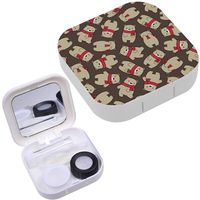 Portable Contact Lens Case Box Travel Kit Mirror + Bottle + Tweezers Container Holder [ Bear Polar Panda ]