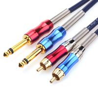 TISINO Dual 1/4 inch TS to Dual RCA Stereo Audio Interconnect Cable Patch Cable Cords -3.3 ft