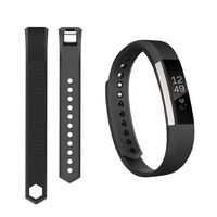 Keasy Replacement Bands Compatible for Fitbit Alta and Fitbit Alta HR, Sport Bands for Men Women (Black-1,Small(5.5"-6.7"))