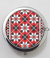 BlackKey Pixel Pattern 3-Compartment Decorative Pocket Gift Box Case Organizer for Pill, Color 1 -2165