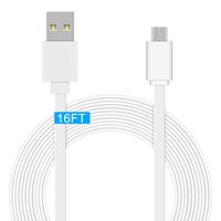 16.4FT Extension Power Cable for Wyze Cam Pan, WyzeCam, Kasa Cam, YI Dome Home Camera, Furbo Dog, NestCam Indoor, Blink, Netvue, Durable Charging Flat Cable for Home Security Camera