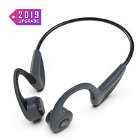 Sandoo Bone Conduction Headphones Bluetooth 5.0 Open-ear Wireless Earbuds Lightweight Headphones,Sweat Proof Comfortable Sports Earphones with Mic for Running, Cycling, Hiking, Driving, Workout -L