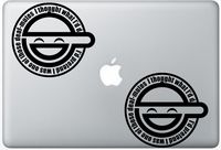 Ghost In The Shell Decal Laughing Man Logo FlashDecals3330 Set Of Two (2x) , Decal , Sticker , Laptop , Ipad , Car , Truck
