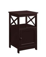 Convenience Concepts Oxford End Table with Cabinet, Espresso
