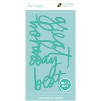DCWVE Die Cuts with A View Word Pack Heidi Swapp-Teal-Best Day (4 pcs) 615090