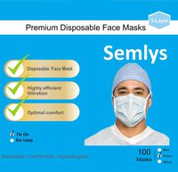 100Pcs Disposable 3-Layer Masks, Anti Dust Breathable Disposable Earloop Mouth Face Mask, Comfortable Medical Sanitary Surgical Mask