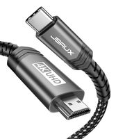USB C to HDMI Cable[10FT], JSAUX (4K@60HZ)Type C to HDMI Cord(ThunderBolt 3 Compatible), for MacBook Pro 2018/2017, MacBook Air/iPad Pro 2018, Surface Book 2, Samsung Note 10, S10 /9/8 and More-Black