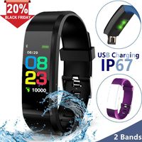1.3" Sport Smart Watch IP67 Waterproof Fitness Tracker with Blood Pressure Heart Rate Monitor for Men Women Activity Tracker Kid Pedometer (50% Sport Bracelet-2)
