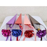 Promisen 24K Gold Foil Carnation Artificial Flowers in Gift Box Romantic Gold Carnation for Mother's Day/Valentine's Day/Wedding/Birthday (Rose Gold,Hot Pink,Purple,Blue,Red) (Hot Pink)