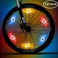 MACYWELL Bike Spoke Lights 6 Pack Led Bike Wheel Lights with Batteries Included Plus 6 Extra CR2032 Batteries Cycling Bicycle Decoration