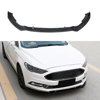 NINTE for 2017-2018 Ford Fusion Painted Front Bumper Lip - Gloss Black Front Spoiler 3pcs