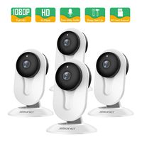 SMONET IP Security Camera, Home Security Camera Wireless with Two-Way Audio, Night Vision, Full HD 1080P 2.0 Mega-Pixel Indoor Surveillance Camera for Elder/Baby/Nanny/Pet Monitor (White,4Packs)