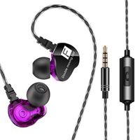  SimplylinNew 2018 QKZ CK9 in Ear Headphone Ear Earphone Stereo Race Sport Headset (Purple)