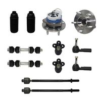 Detroit Axle - New Complete 12-Piece Front Suspension Kit Cadillac & Buick - 10-Year Warranty- 2 Front Wheel Hub & Bearings, 2 Lower Ball Joints, 4 Inner & Outer Tie Rod, 2 Sway Bar, 2 Tie Rod Boots...