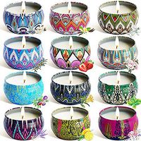 HELLY Scented Candles Gift Sets, Natural Soy Wax 2.5 Oz Unit Portable Travel Tin Perfect for Women Anniversary - 12 Pack