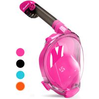 Greatever G2 Full Face Snorkel Mask with Latest Dry Top System,Foldable 180 Degree Panoramic View Snorkeling Mask with Camera Mount,Safe Breathing,Anti-Leak&Anti-Fog