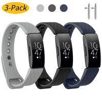 Watbro Compatible with Fitbit Inspire HR Bands/Fitbit Inspire Band, Adjustable Soft Silicone Waterproof Inspire Straps for Women Men Sports Replacement Wristband for Inspire/Inspire HR Fitness Tracker