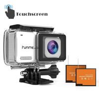 RUNME R3 2.45" Touchscreen 4K 16MP Wi-Fi Action Camera, 30M Water Resistant Camcorder with 170° Wide-Angle Lens, Sports Cam with Accessories Kit & 2 Rechargeable Batteries(White)