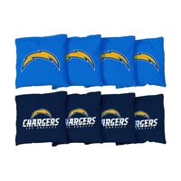 Los Angeles Chargers Cornhole Game Bag Set (8 Bags Included, Corn-Filled)