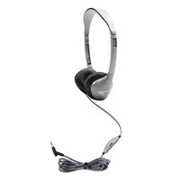 HamiltonBuhl Schoolmate On-Ear Stereo Headphone with Leatherette Cushions and in-line Volume, Pack of 3