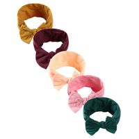 Baby Girl Nylon Headbands Newborn Infant Toddler Hairbands and Bows Child Hair Accessories (ZM12-5pcs)
