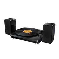 YENOCK Hi-Fi Record Player 3 Speed Stereo Turntable with High-Light Piano Lacquer Finish and Two 5W Passive Speakers MP3 Recording and Vinyl-to-MP3 Recording