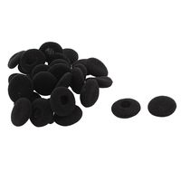 uxcell Sponge Headphone Earphone Ear Pad Tip Cover 17mm Dia 28pcs Black