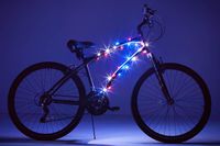Brightz CosmicBrightz LED Bicycle Frame Light, Patriotic