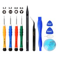 YESCOO 11PCS Cell Phone Repair Tool Kit iPhone Screwdriver for iPhone X XS, iPhone 8/8 Plus/7/7 Plus/6/6 Plus /6S/5/5C/5S/4/4S and More, Phillips, Pentalobe and Y 0.6mm Tri-Point Triwing Screwdrivers