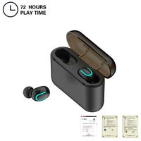 BQ32 Bluetooth 5.0 Wireless Earbuds with 【Wireless Charging Case】 IPX7 Waterproof TWS Stereo Headphones in-Ear Built-in Mic Headset Premium Sound with Deep Bass for Sport