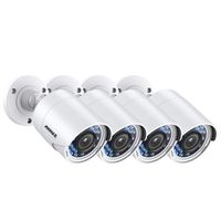ANNKE 1080P HD TVI Security Camera Kits with Ultra Clear 100ft/Night Vision, IP66 Weatherproof, 4-Packed with Power Cables and Adapter