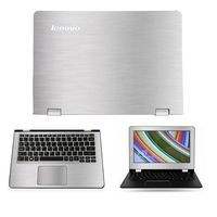 Silver Brushed Aluminum skin decal wrap skin case for Lenovo Flex 3 11 11.6" laptop