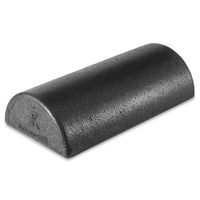 ProsourceFit High Density Half-Round Foam Rollers for Physical Therapy, Pilates, Yoga, Stretching, Balance & Core Exercises, 12" x 3" - Black