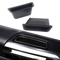 DXGTOZA 2PCS Black Front Row Door Side Storage Box Handle Pocket Armrest Phone Container Tray for Ford Mustang 2015 2016 2017 2018 2019