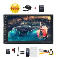 Upgrade Car MP5 Player Support GPS Navigation for Vehicles with 7'' HD TFT Touch Screen in Dash Double Din Car Stereo MP5/MP4/MP3 Player Radio Bluetooth Rear View Camera Universal 2 Din Unit