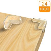 CalMyotis Corner Protector, Baby Proofing Corner Guards, Soft and Transparent, 100% Covered Adhesive, Improved Tasteless Corner Covers for Furniture Sharp Corner, 24 Count