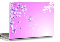 3D Print Laptop Skin Vinyl Sticker Decal, 12" 13" 13.3" 14" 15" 15.4" 15.6 inch Laptop Skin Sticker Cover Art Decal Protector Fits HP Dell Lenovo Compaq Apple Asus Acer (Pink Flower)