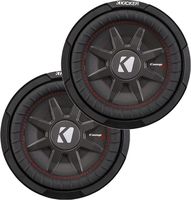 (2) Kicker 43CWRT102 10" Subwoofers Totaling 1600 Watt With 2-Ohm DVC