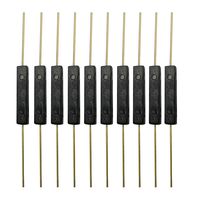 Gebildet 10pcs Plastic Reed Switch Reed Contact Normally Open (N/O) Magnetic Induction Switch (2.5mm×14mm)