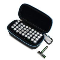 Iksnail AAA Battery Storage Case Battery Holder Organizer Box Holds for lot of AA/AAA Batteries, Black (No Battery Included)