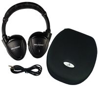 Wisconsin Auto Supply MDZHP-FF-BLK-(1) Black Wireless Headphone (2 Channel Fold Flat DVD Player with Case and 3.5 mm Auxiliary Cord)