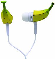 iHip IP-WACK-BAN Wacky Ear Buds - Banana Yellow/White (Discontinued by Manufacturer)