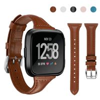 Lintelek Silicone Replacement Bands Compatible with Fitbit Versa, Eco-Friendly Wristband Breathable Soft Bands Washable Straps for 5.5-8.5 Inches, Quick Drying (Large, Brown)
