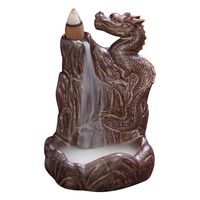 Libobo Retro Handmade Porcelain Ceramic Backflow with 20 pcs Backflow Incense Cones (F)