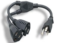 Micro Connectors, Inc. 14-inches AC Y Power Cord (M05-113YUL)